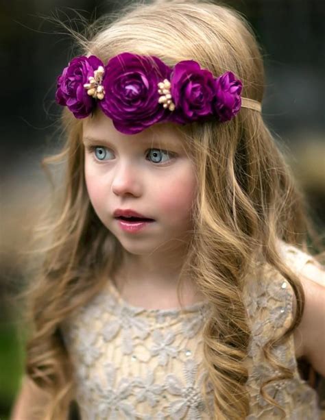 Gold Purple Flower Crown Tieback Headband Boho Flower Crown