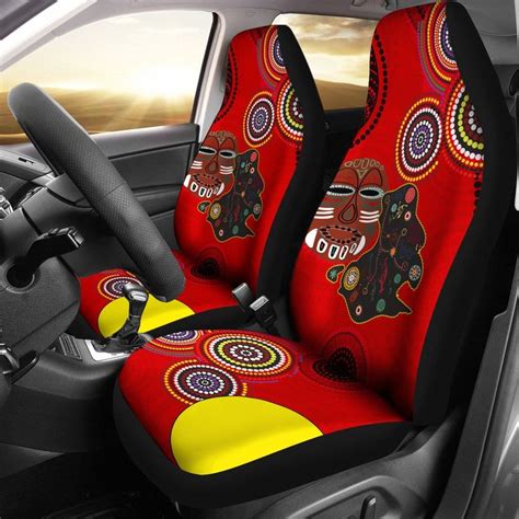 Car Seat Cover Aboriginal Dot Painting Map In 2022 Aboriginal Dot