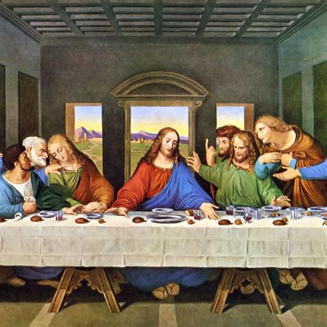 Santa Ceia Leonardo Da Vinci Quadro Canvas Religioso 100x50cm Leroy Merlin