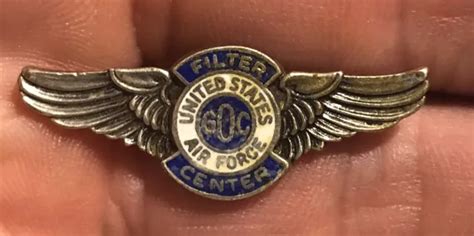 Wwii Ww2 Era Usaf Air Force Goc Filter Center Observer Military Wings Pin 1495 Picclick