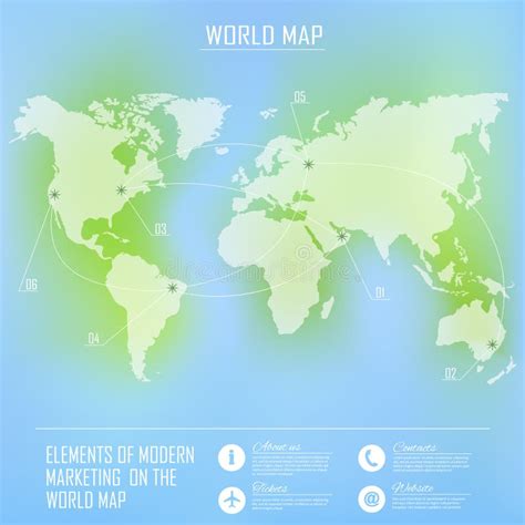 World Map And Information Graphics Stock Vector Illustration Of