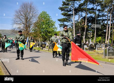 Irish Republican Socialist Party Irsp Members In Paramilitary Uniforms Carry Irish Republican