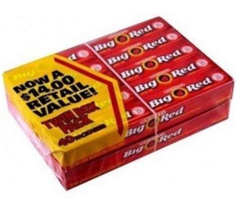 Wrigleys Big Red Cinnamon Chewing Gum Twin Box Pack 40 Envío Gratis