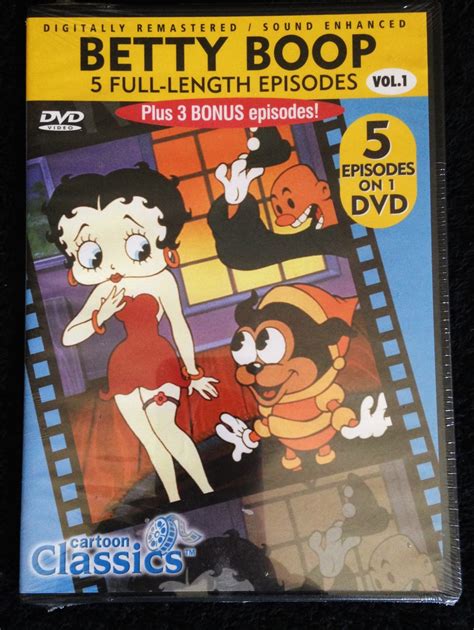 Betty Boop Vol 1 Dvd 5 Full Length Episodes Plus 3 Cartoon Classics