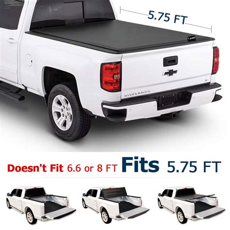 Leader Accessories 575ft Tri Fold Soft Uv Protect Truck Tonneau Cover