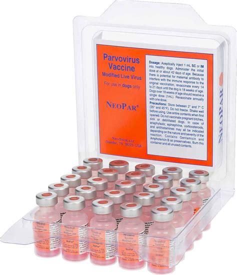 Neopar Parvo Dog Vaccine 25 Dose Upco Pet Supplies