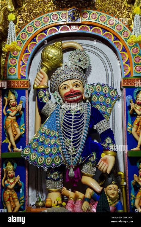 Lord Hanuman Idol Inside The Temple At Swaminarayan Temple