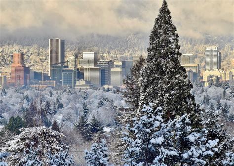 Portland Oregon In The Snow 2048 X 1454 Roregon