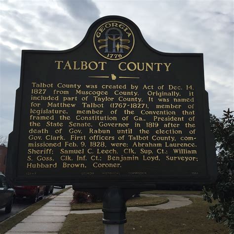 Talbot County Courthouse Historic Sign. Talbotton, Georgia. Paul
