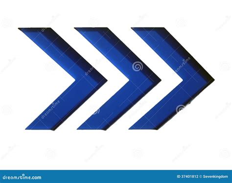 Blue Arrows To Right Stock Photo Image Of Business Contrasts 37401812