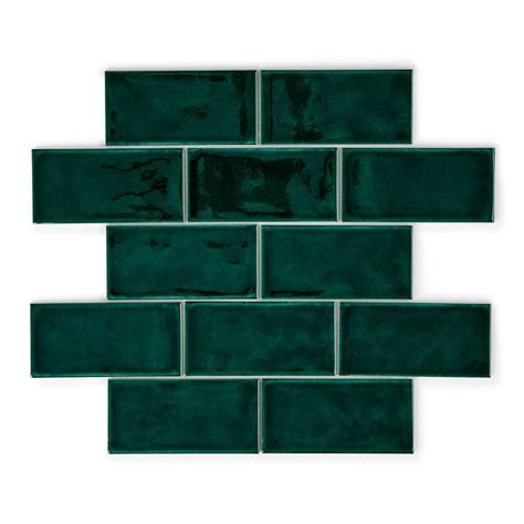 Crackle Bottle Green Wall Tile Green Tile Green Flooring Green Bathroom
