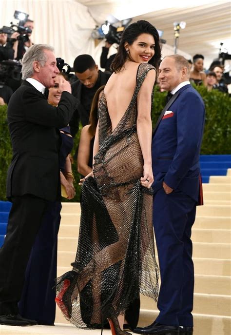 Kendall Jenner Flashing Nude Ass In See Through Dress At The Met Gala