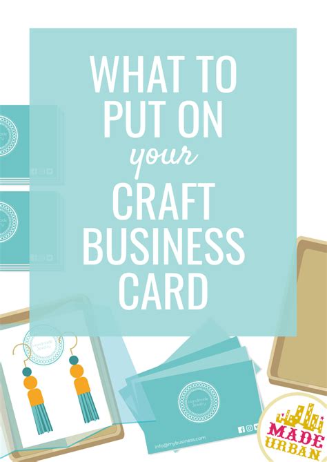 What To Put On A Craft Business Card Made Urban Craft Business