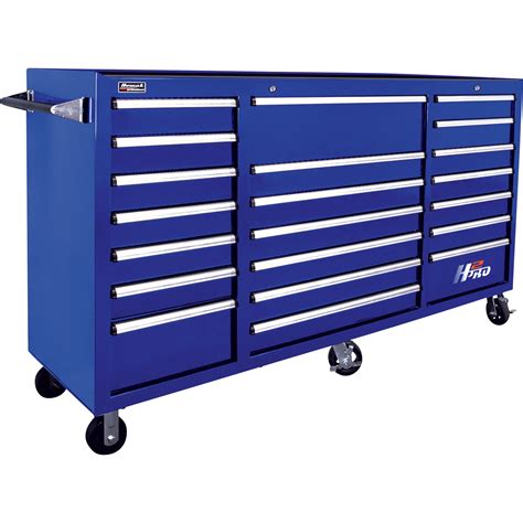 Homak H2pro 72in 21 Drawer Rolling Tool Cabinet — Blue 71 58inw X