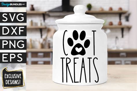 Cat Treats Paw Svg Dxf Png Eps