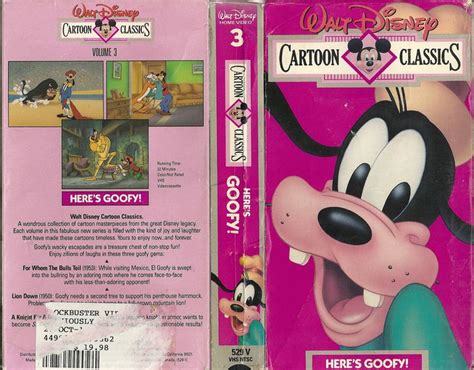 Disney Cartoon Classics Heres Goofy Vhs 80s