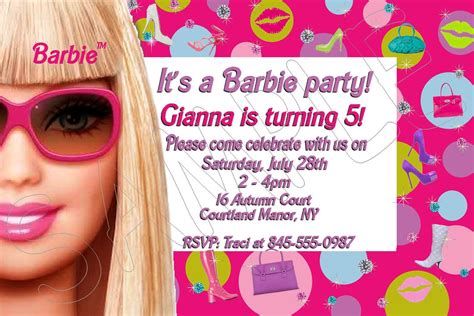 Want to add a little extra sparkle to your invitations? Free Printable Barbie Birthday Invitations