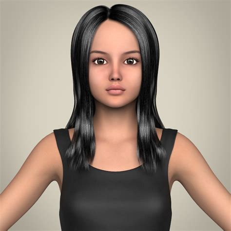 Realistic Beautiful Teenage Girl By Cgtools 3docean