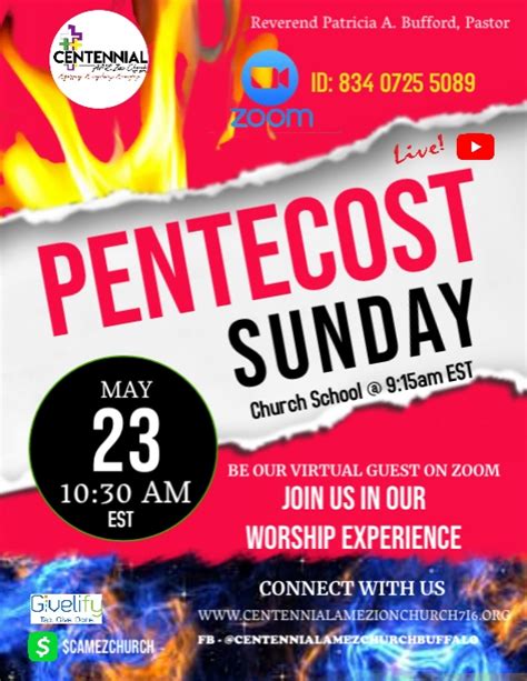 Copy Of Church Pentecost Sunday Event Flyer Template Postermywall