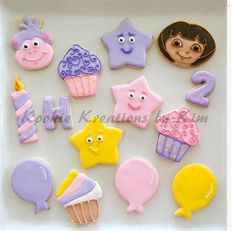 Dora Cookies Cookie Decorating Birthday Cookies Cookies For Kids