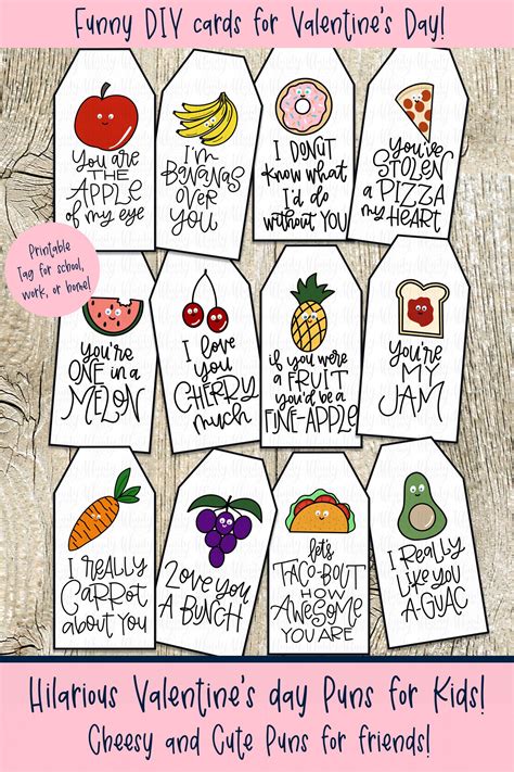 Valentines Pun Cards for Kids for a funny and cute ...