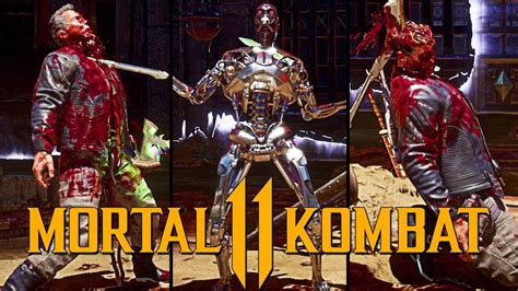 Mk11 Every Nightwolf Brutality Performed On Terminator T 800 Youtube