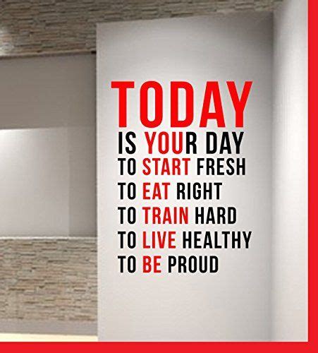 Today Is Your Day Gym Motivational Wall Decal Quote Crossfit Fitness