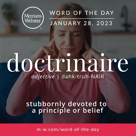 The Wordoftheday Is ‘doctrinaire Adjectives Nouns Interesting