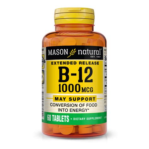Many of them are heavily processed and high in refined carbohydrates. Vitamin B12 1,000 mcg Extended Release - Nutrients Best