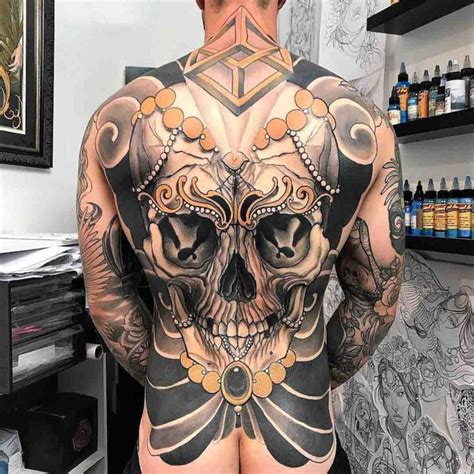 Full Back Big Skull Tattoo Best Tattoo Ideas Gallery