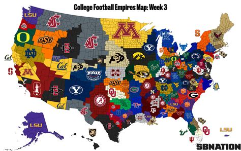 College Football Territory Map Living Room Design 2020