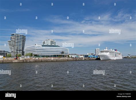 Marco Polo Tower And Unilever House Cruise Ship Europa 2 Hafencity