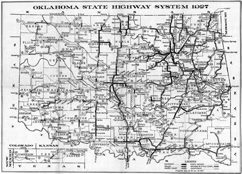 Oklahoma State Highway Map Oklahoma Usa • Mappery