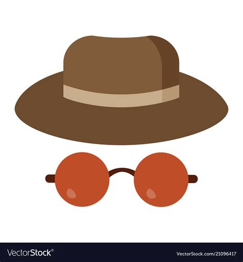 Man Detective Hat And Glasses Royalty Free Vector Image