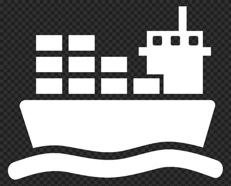 Cargo Ship International Shipping White Icon Download Png Citypng