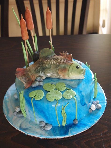 Cake With Fish On Cake Central Fish Cake Birthday Gone Fishing Cake
