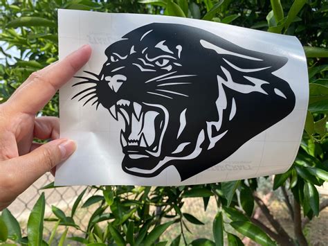 Black Panther Car Decal Angry Panther Wild Animals Decal Etsy