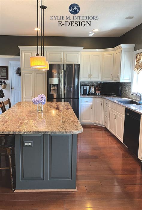Maple Painted Wood Cabinets Sherwin Williams Off White With Dark