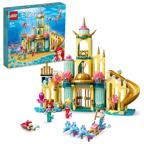Buy Lego 43207 Disney Princess Ariel’s Underwater Palace Castle Toy Set With The Little Mermaid