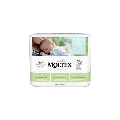 Moltex Pure And Nature Newborn Eco Diapers No 1 2 4 Kg 22 Pcs