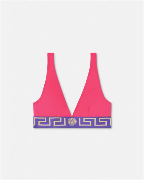 Versace Greca Border Bikini Top For Women Us Online Store