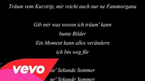 Ne Sekunde Sommer Leyk And Lockvogel Text Lyrics Youtube