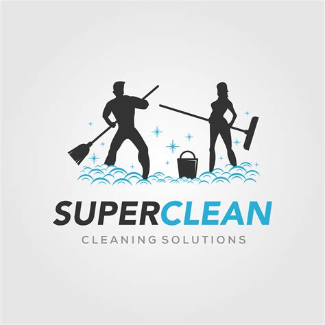 Super Clean For Cleaning Service Logo By Linimasa
