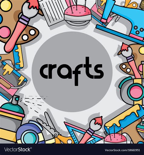 Art And Craft Creative Object Design Royalty Free Vector