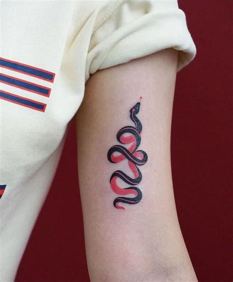 Redblack Snake Tattoo Kritzelei Tattoo Arrow Tattoo Piercing Tattoo