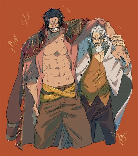 Aktrks01 Gol D Roger Silvers Rayleigh One Piece Highres