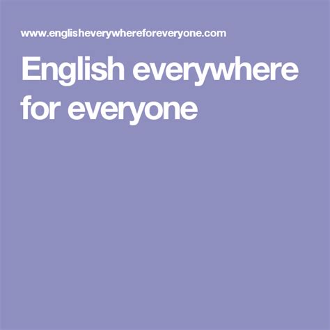 English Everywhere For Everyone Learn English For Everyone English