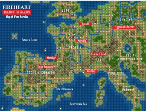 Everna Fireheart Legacy Vx Images World Map West Aurelia