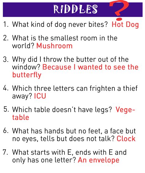 Examples Of Riddles With Answers