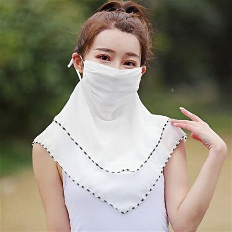 Womens Scarves Lightweight Face Mask Sun Protection Outdoor Riding Handkerchief Ebay